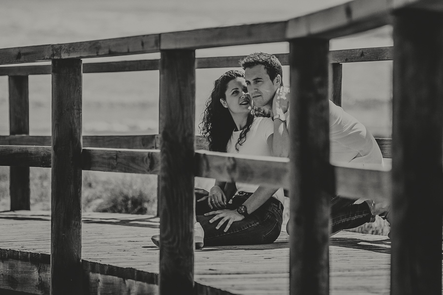 javier y sandra en su preboda en La Playa de los Arenales del Sol