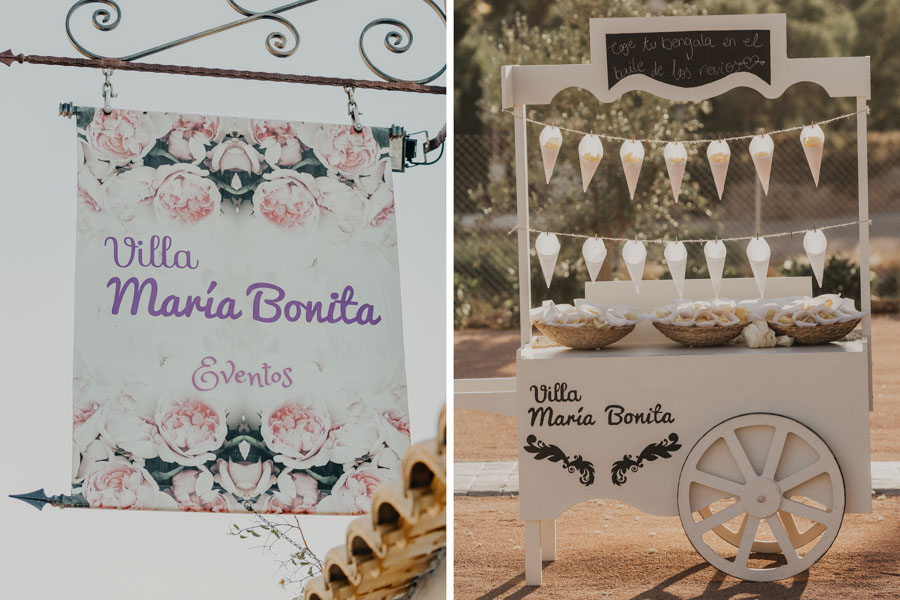 decoración boda Villa María Bonita en Crevillente