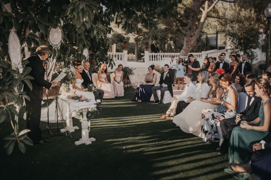 la ceremonia de boda en villa maría bonita