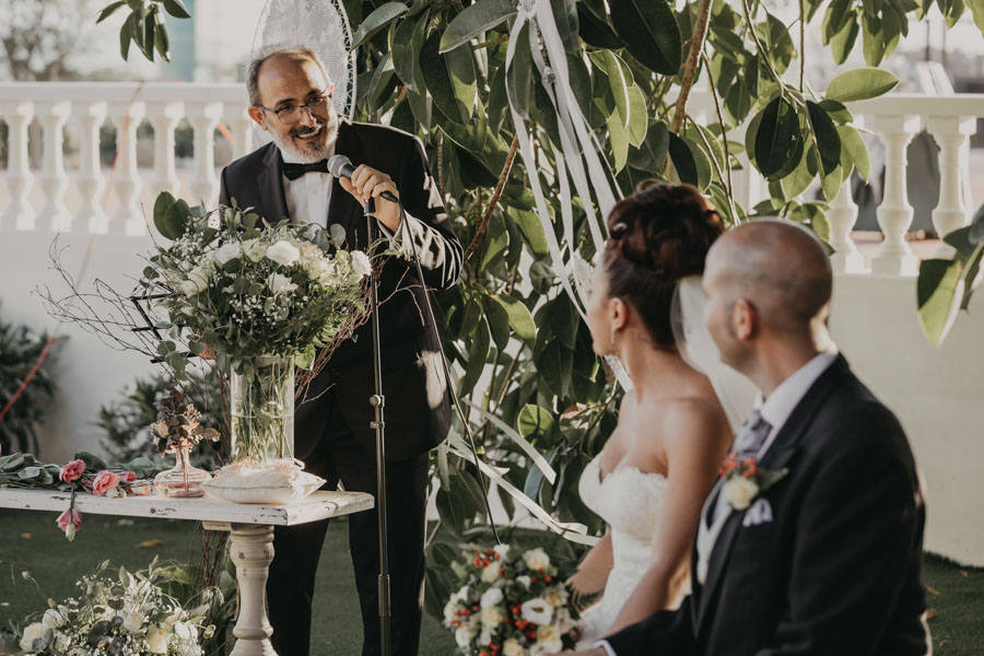 la ceremonia de boda en villa maría bonita